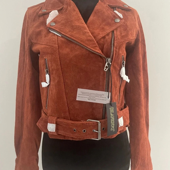 Blank NYC Suede Moto Jacket Rust Colored Size S NWT - Picture 4 of 9